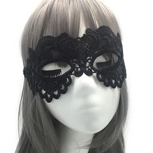 Black lace masquerade mask half face eye mask for women party halloween costume accessories