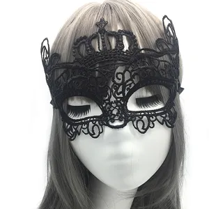 Black lace mask for women masquerade party Halloween sexy eye mask half face costume prop