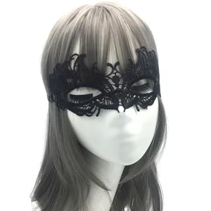 Black lace masquerade mask half face eye mask for women party Halloween costume accessory