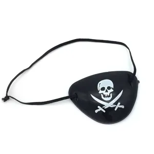 Piraten Augenklappe Totenkopf Kostüm Zubehör für Halloween Party Detail Ansichten