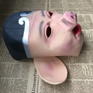Maschera in lattice di Zhu Bajie Viaggio in Occidente copricapo da maiale costume cosplay