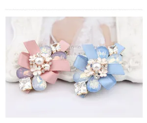 Strass strik nail art bedels roze blauw opaal glas kristal decoratieve DIY haaraccessoires
