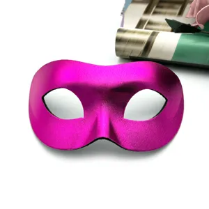 Metallic pink masquerade eye mask for Halloween Christmas party adult costume dress up