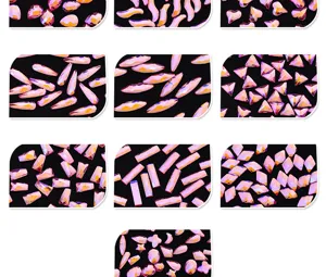 Laser roze fantasie nagel strass steentjes platte kristal edelstenen assorti vormen nail art 20st
