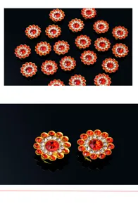 14mm Bottoni di Strass di Fiore Cristallo Diamante Perle Accessori Capelli Fai Da Te