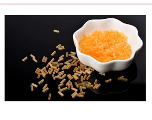 Transparent orange glass bugle beads for DIY jewelry making, crafts, and hand embroidery.