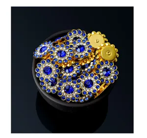 Boutons strass fleur double couche tournesol cristal DIY accessoires de coiffure