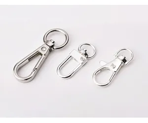 Mosquetón giratorio metal plateado llavero accesorio herrajes para bolsos marroquinería detalle