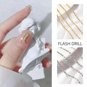 Detailansicht der Strass-Krallenkette, glitzernde Diamantkette fur DIY Handyhulle und handgemachten Schmuck.