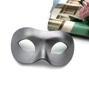 Silver half face mask for masquerade party, Halloween dress up, thickened festival eye mask.
