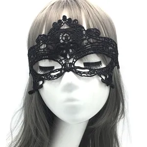 Black lace masquerade mask women half face eye mask party Halloween costume prop accessory