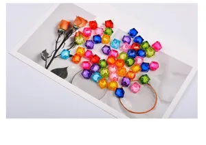 Colorful transparent acrylic square beads for DIY children handmade beading crafts, 100pcs