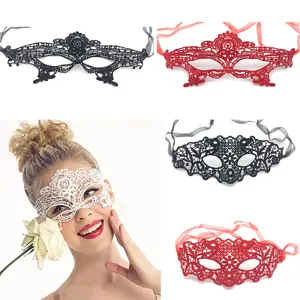 Women Lace Masquerade Mask Half Face Eye Mask Halloween Party Cosplay Costume Prop Festival Decorative Party Supplies