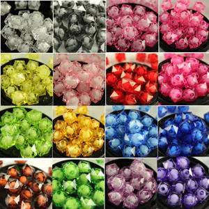 Acrylic Square Beads Multi-Faceted Cube Beads Inside Beads DIY Jewelry Making Loose Beads Craft Supplies For Kids Handmade