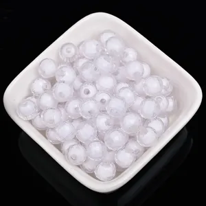 Clear Acrylic Beads DIY Jewelry Making Craft Rondelle Spacer Loose Beads Assortment