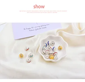 DIY Strass Abstandsperlen gold silber vergoldet Kristall Kugeln Schmuck Zubehör 6/8mm