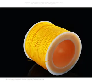 Cordon de nailon amarillo hilo de jade para nudo chino fabricacion de joyas manualidades
