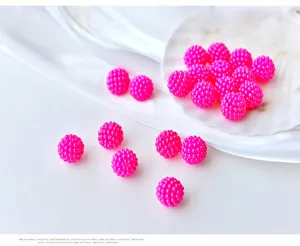 cuentas de perlas de imitacion de bayas rosas de 12mm para slime diy fabricacion de joyas