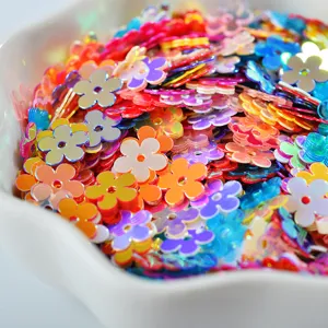 Lentejuelas De Flor Coloridas DIY Arte De Uñas Maquillaje Lentejuelas Sueltas De PVC Para Decoración De Rostro De Ojos