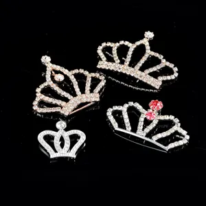 Sparkling rhinestone crown hair accessories set for women and girls wedding party daily wear.