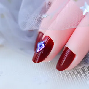 Diamantes de imitacion de unas purpuras en forma de cometa cristal de vidrio decoracion