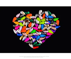 Diamantes de imitación en forma de lágrima coloridos nail art cristal vidrio plano corazón 20pz