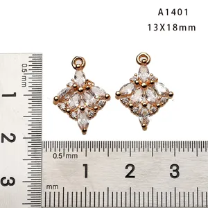 Close-up detail of the copper plated zircon crystal pendant charm showing exquisite craftsmanship.