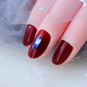 Strass de uña gota cristal azul plano trasero 4x8mm decoracion nail art vista principal