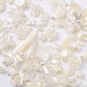 Perles DIY Perle d'Imitation Style Baroque Formes Mixtes Rose Papillon Feuille ABS Perles Artisanales Accessoires