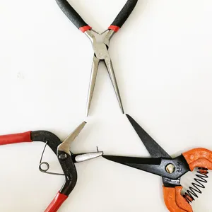 Mini jewelry pliers set, round nose and cutting pliers for DIY craft wire work.