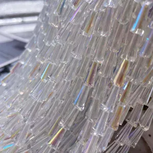 Perline di Pagoda in Vetro Forato Cristallo Colore AB Elettrolitico Accessori Gioielli DIY