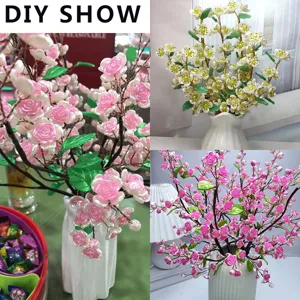 DIY handmade beaded flower bouquet artificial rose craft material home decor accessory
