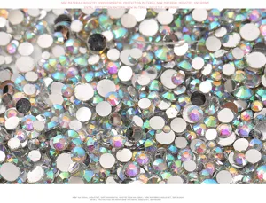 Mixed size flatback resin rhinestones 2-5mm for nail art phone case DIY crafts decoration.