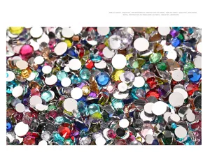 Mixed size flatback resin rhinestones and crystals for nail art phone case DIY crafts 15g