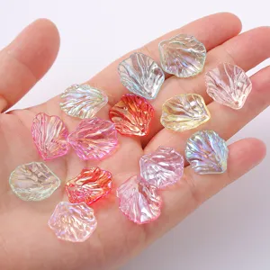 Cuentas de Pétalos AB Coloridas Resina DIY Horquilla Joyería Accesorios Colgante Abalorio Material