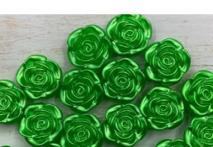 Pearl green rose flower beads for DIY craft, handmade jewelry making and accessories detail