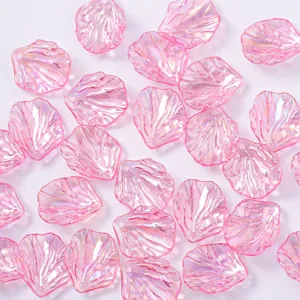 Cuentas de pétalos de colores AB rosa para horquillas Hanfu DIY y accesorios de joyería
