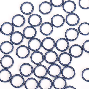 100pcs blue embossed metal jump rings, DIY craft connector rings for jewelry making supply.