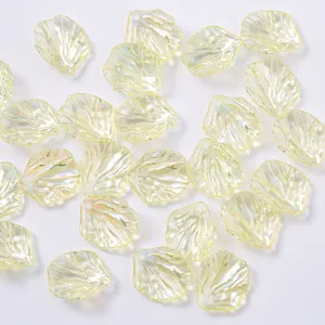 Cuentas de Pétalos Color AB Accesorios DIY para Horquilla Hanfu Flores Transparentes