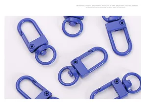 Candy color metal rotating snap hook keychain spring gate clip bag pendant hardware accessory