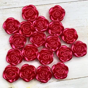 19mm red rose pearl beads flatback resin craft items for DIY handmade accessories decor