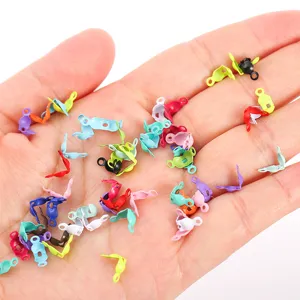 4mm colorful double head bead chain connectors cord fastening buckles DIY jewelry making findings