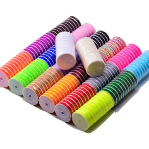 Colorful jade cord rolls set for DIY bracelets crafting and hand weaving projects main view