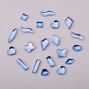 Gemischte Flache Geformte Glas Strasssteine Nagelkunst Dekorationen Aurora Kristall Edelsteine Für DIY Maniküre