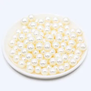 Perles Artificielles Micro-Perles Sans Trou Nail Art Remplissage Perles Blanc Décoration Artisanat DIY