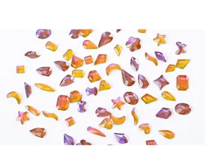 Flache Kristall Strasssteine Mix Aurora geometrische Nagelkunst Edelsteine funkelnd 20 Stk
