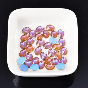 Flache Unregelmäßige Nail Art Strasssteine Aurora Glas Kristall Diamanten DIY Maniküre Nageldekorationen 20 Stück Packung