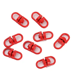 Rode metalen draaibare connector ringen, anti-klit sleutelhanger hardware accessoires.