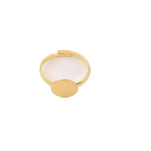 10mm runder flacher Ringrohling verstellbar goldene DIY Schmuckzufuhr Hauptansicht Anzeige.