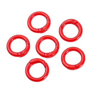 Moschettoni rotondi a molla per creazione di gioielli DIY, borse, portachiavi e accessori.